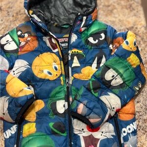 Warner Bros. Looney Tunes Black Jacket with Red Logo